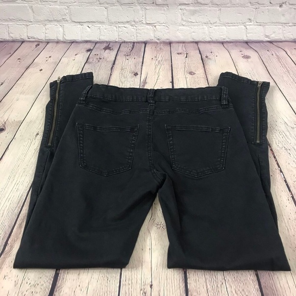 BDG Stretch Skinny Jeans Zip Ankle Black Denim - Picture 5 of 8